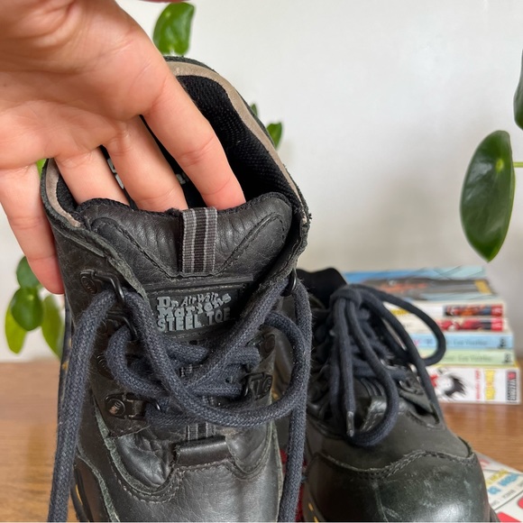 Dr. Martens Air Wair Industrial Steel Toe Slip Resistant Boots Black 8878 - Picture 9 of 12